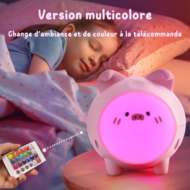 Pinki le Cochon Câlin - Veilleuse enfant Rechargeable