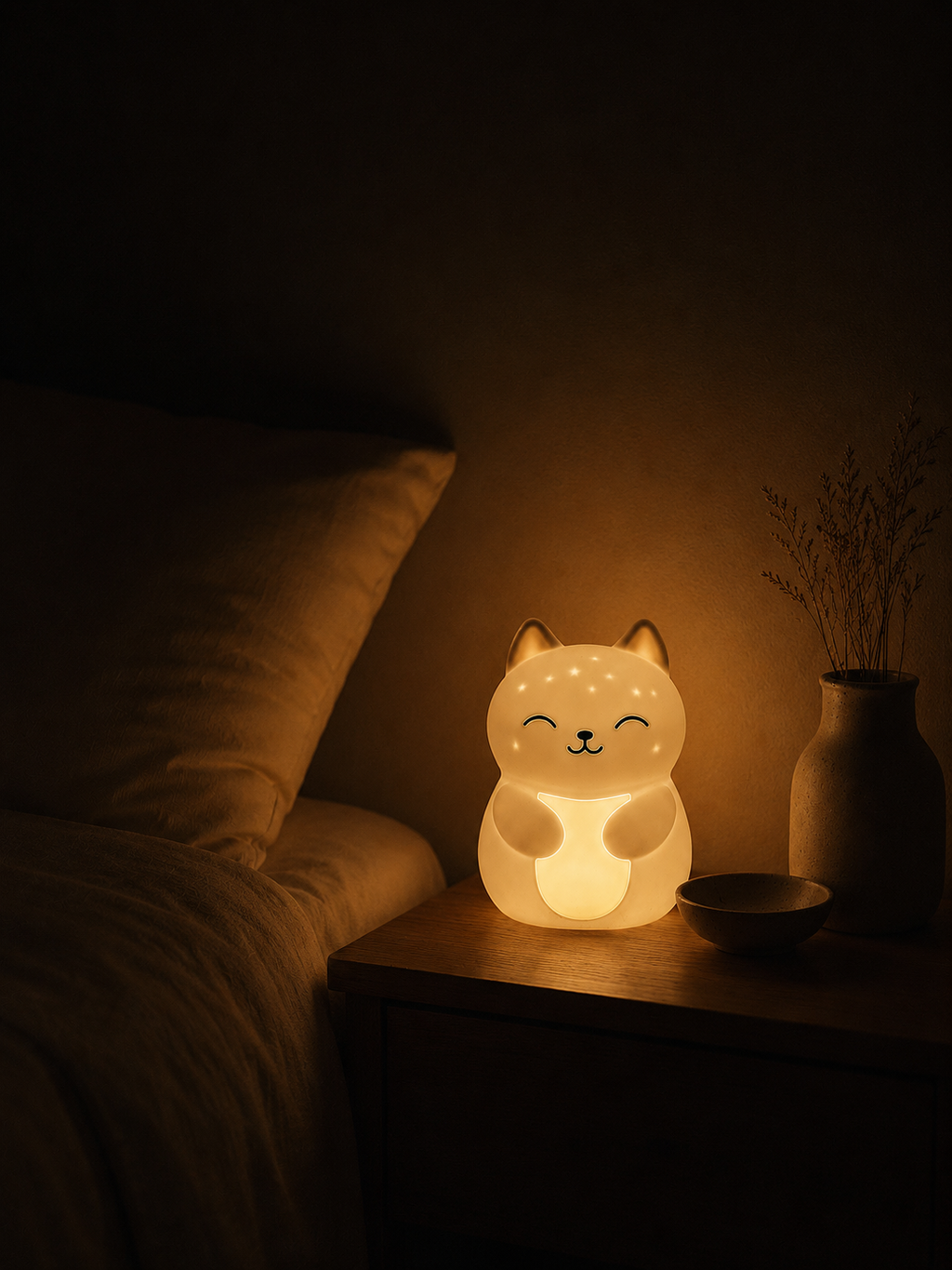 Veilleuse Bébé Céleste — Lumière Rouge, Sommeil Préservé
